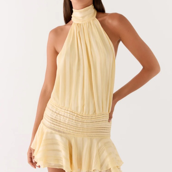 Peppermayo Dresses & Skirts - Peppermayo Willow Chiffon Mini Dress - Yellow NWT US:6/AUS:10